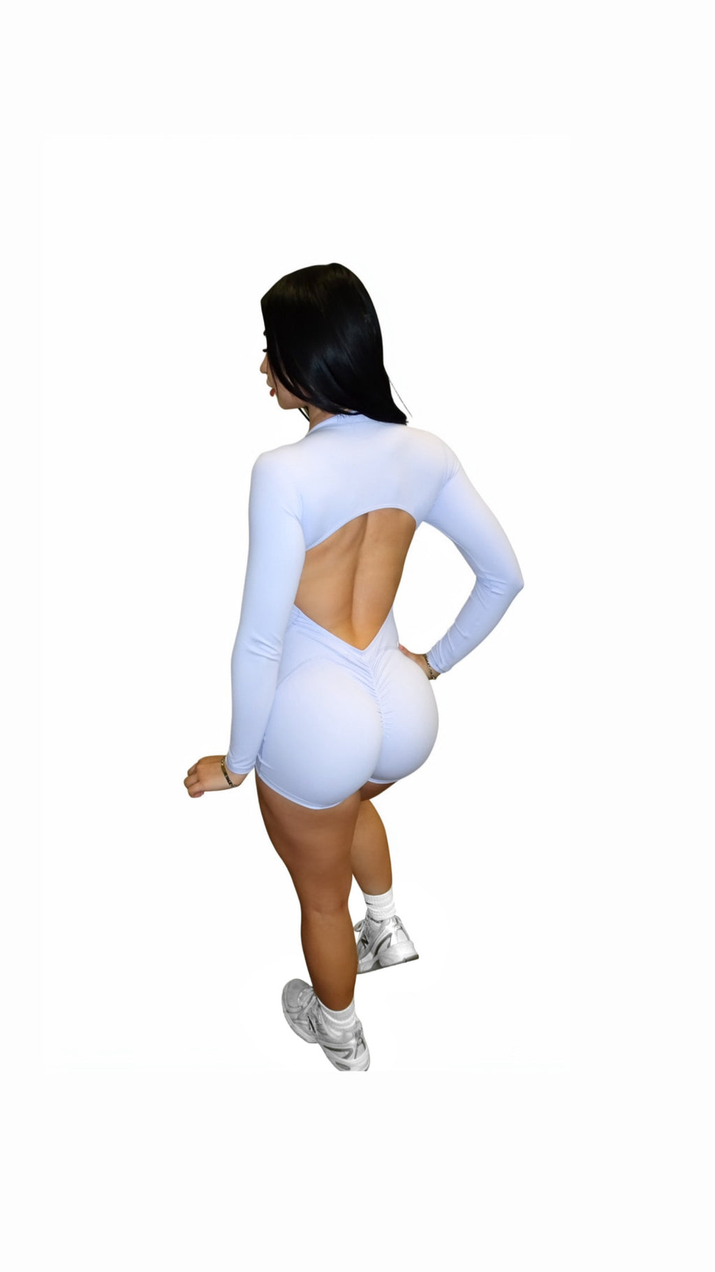 Lavender open back bodysuit